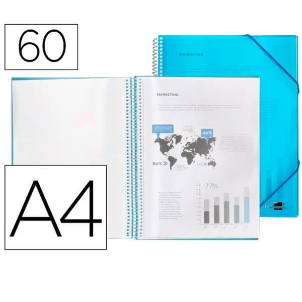 Folder Liderpapel EC21 Blå A4