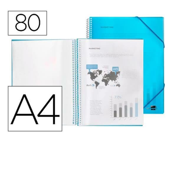 Mappe Liderpapel EC25 Blå A4