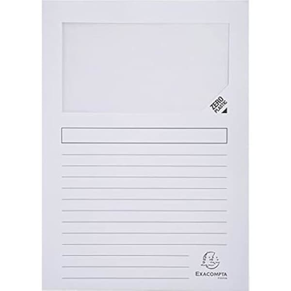 Chemis - EXACOMPTA - A4 - Återvunnet papper - 100 chemiser - Vit
