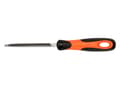 Pikkukuva 3 / 5: Bahco ERGO 4-183-06-2-2, Viila, Kolmioviila, Hienoleikkaus, Musta, Oranssi, 15 cm, 12,5 mm