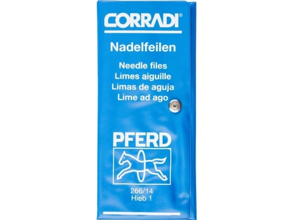 PFERD 12313062 CORRADI-nålefile-sæt schweizisk slag 1 i PVC-rulletaske 140 mm 1 stk