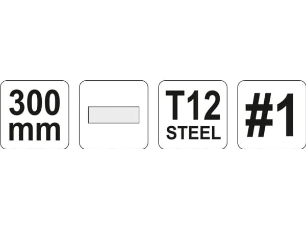 Yato YT-62231, Fil, Flate mapper, Metall, Kull stål, Polypropylen, Sort, Oransje, Hvit