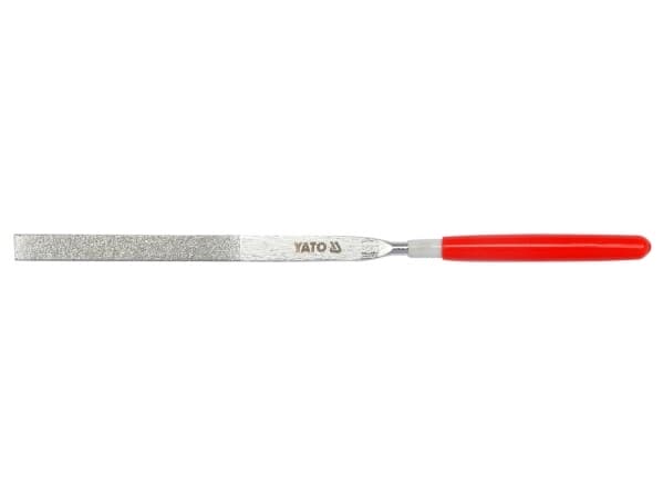 Yato YT-6140, Viila, Litteä viila, Metalli, Hiiliteräs, Polyvinyylikloridi (PVC), Punainen