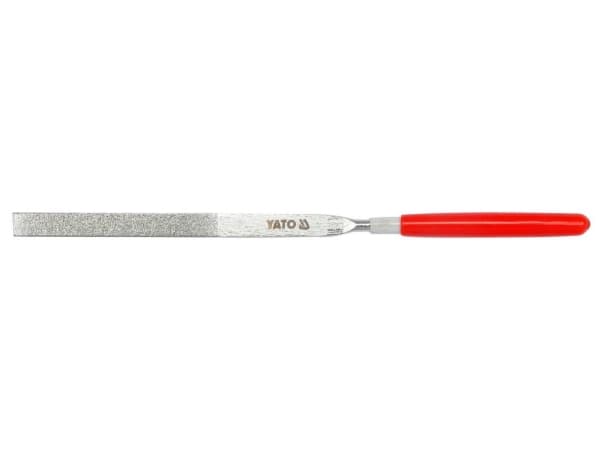 Yato YT-6140, Viila, Litteä viila, Metalli, Hiiliteräs, Polyvinyylikloridi (PVC), Punainen