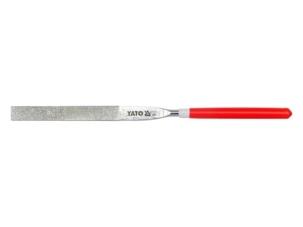Yato YT-6152, Viila, Litteä viila, Metalli, Hiiliteräs, punainen, 7 cm