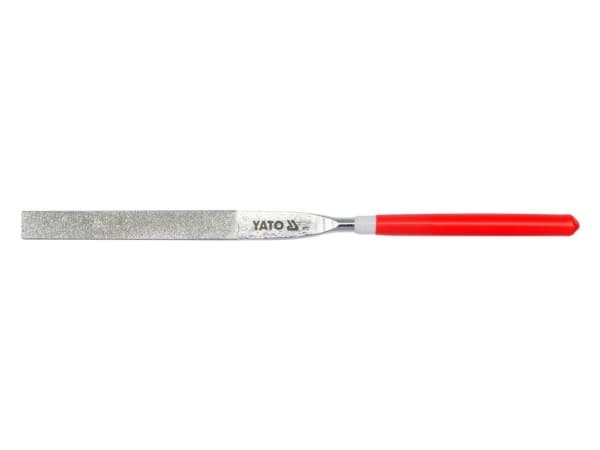 Yato YT-6152, Viila, Litteä viila, Metalli, Hiiliteräs, punainen, 7 cm