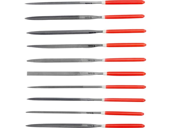 Yato YT-6164, Viilapakkaus, Litteä kansio, Puolipyöreä viila, Teräväreunainen viila, Oval file, Pyöreä viila,..., Metalli, Polyvinyylikloridi (PVC),