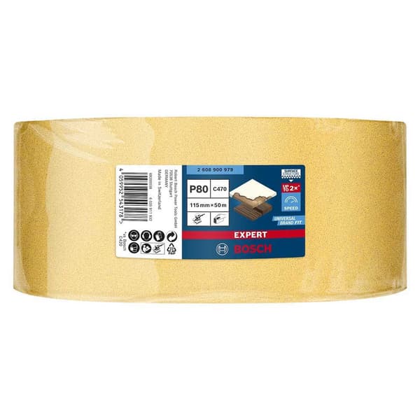 Bosch Professional Sandpappersrulle Expert C470 115 Mmx50 M G80 Beige