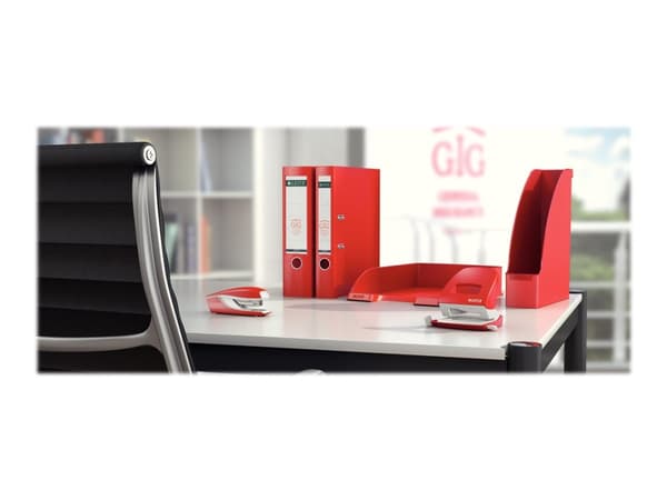 Leitz NeXXt - Hålslag - 30 ark / 3 mm - plast, metall - röd