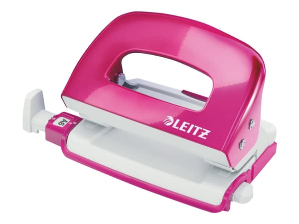 Leitz WOW NeXXt Mini - Hullstanser - 10 ark / 1 mm - metall - metallisk rosa