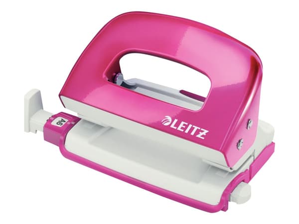 Leitz WOW NeXXt Mini - Hullstanser - 10 ark / 1 mm - metall - metallisk rosa