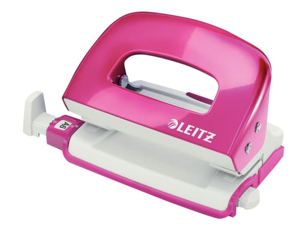 Leitz WOW NeXXt Mini - Hullstanser - 10 ark / 1 mm - metall - metallisk rosa