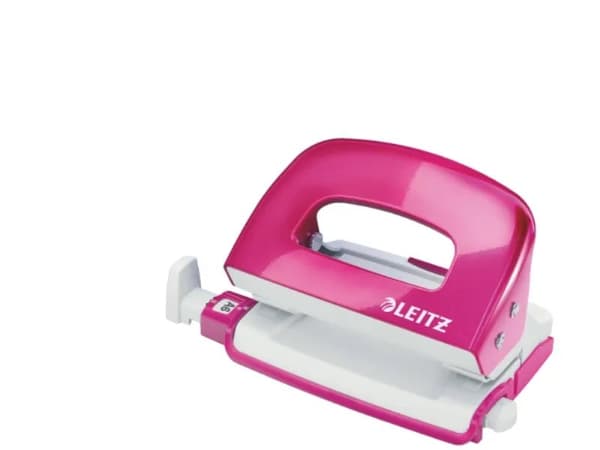 Leitz WOW NeXXt Mini - Hullstanser - 10 ark / 1 mm - metall - metallisk rosa