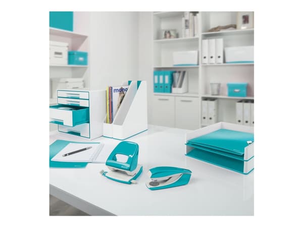 Leitz WOW NeXXt 5008 - Hullstanser - 30 ark / 3 mm - metall - isblå metallisk