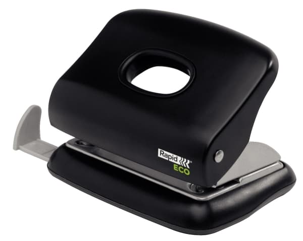 Rapid Eco - Hullemaskine - 20 ark / 2 mm - metall, ABS plastikk - sort
