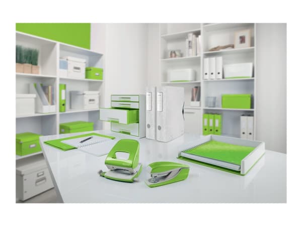 Leitz NeXXt WOW - Hullstanser - 30 ark / 3 mm - metall - grønn