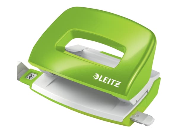 Leitz WOW Mini - Hullstanser - 10 ark / 1 mm - metall, plast - grønn