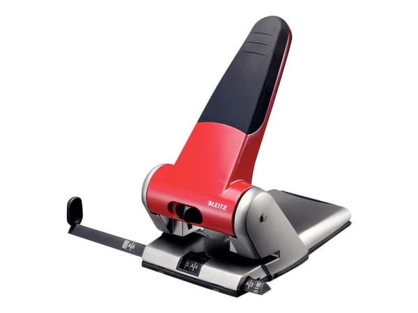 Leitz - Hullstanser - 65 ark / 6.5 mm - presstøpt aluminiium - rød