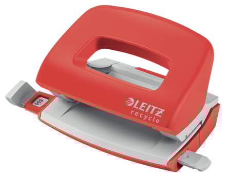 Leitz NeXXt Recycle - Hullstanser - mini - 10 ark / 1 mm - plast, metall - rød