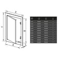 Miniatyrbillede 3 af 6: Metal inspektionsdør hvid 200x200 mm
