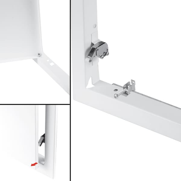 Metal inspektionsdør hvid 200x200 mm