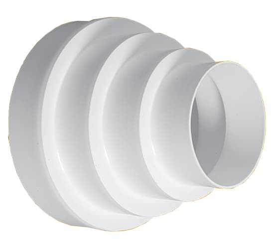 Flertrinsreduktion af ventilationsrøret ro 80-160 mm