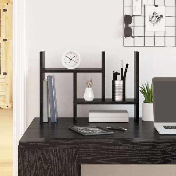 Skrivbordorganisatör Svart ek 50x15.5x35.5 cm Spånskiva
