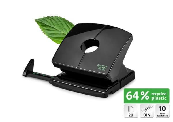 Novus B 220 re+new, 20 sheets, Black, Metal, 8 cm, 5.5 mm, 350 g