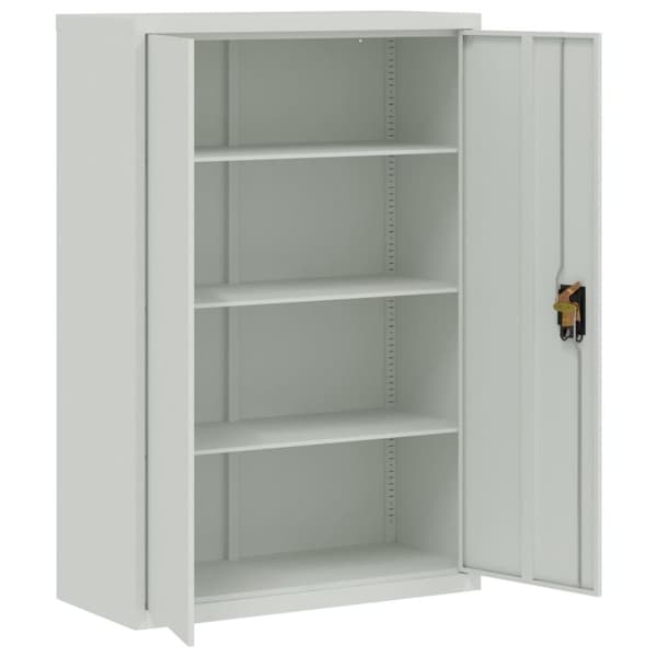 vidaXL kontorskab 90 x 40 x 140 cm stål grå