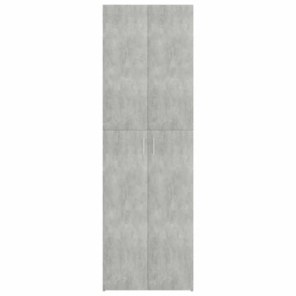 vidaXL Kontorskap betonggrå 60x32x190 cm konstruert tre