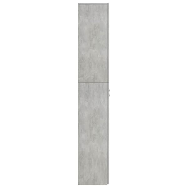 vidaXL Kontorskap betonggrå 60x32x190 cm konstruert tre