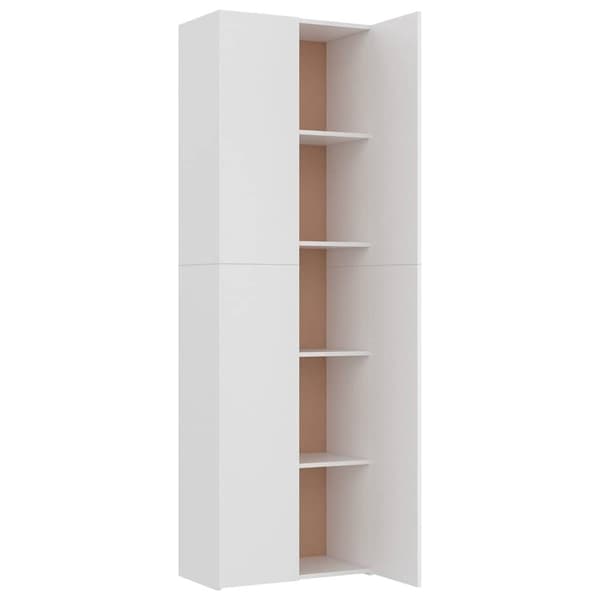 vidaXL Kontorsskåp vit 60x32x190 cm spånskiva