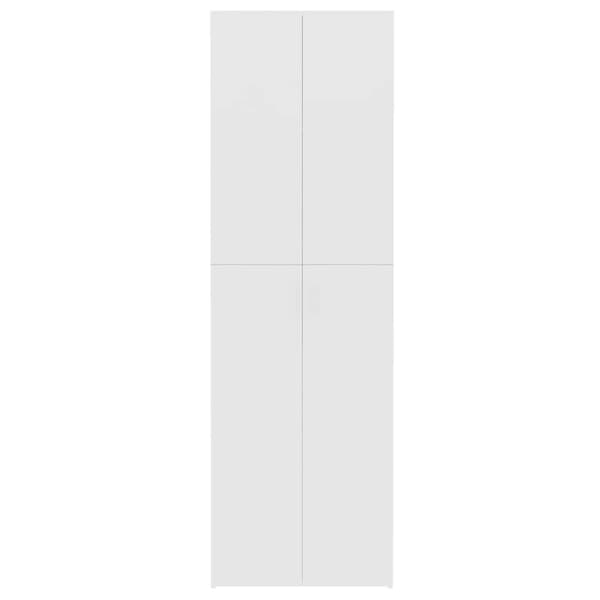 vidaXL Kontorsskåp vit 60x32x190 cm spånskiva