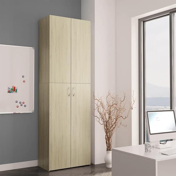 vidaXL Toimistokaappi Sonoma-tammi 60x32x190 cm lastulevy