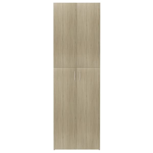 vidaXL Toimistokaappi Sonoma-tammi 60x32x190 cm lastulevy