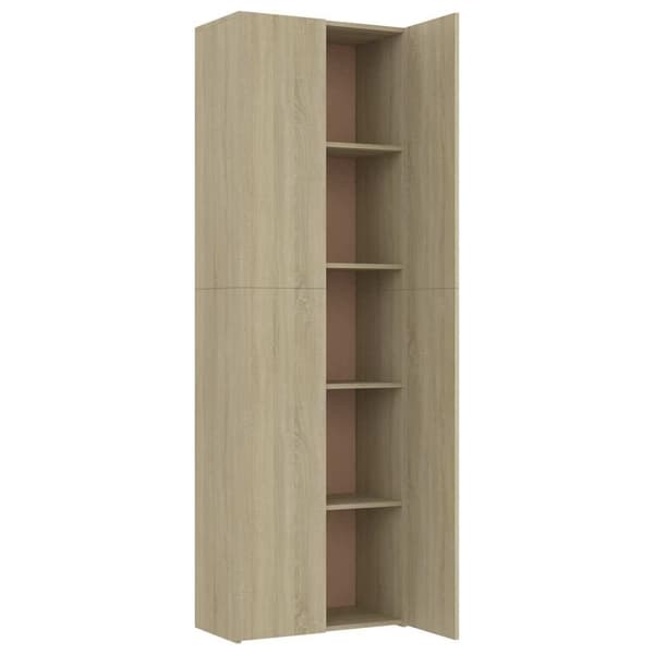 vidaXL Toimistokaappi Sonoma-tammi 60x32x190 cm lastulevy