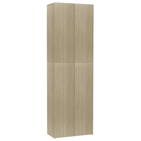 vidaXL kontorskab 60 x 32 x 190 cm spånplade sonoma-eg