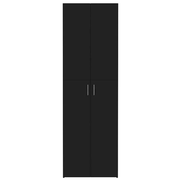 vidaXL Kontorskap svart 60x32x190 cm konstruert tre