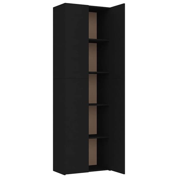 vidaXL kontorskab 60x32x190 cm konstrueret træ sort