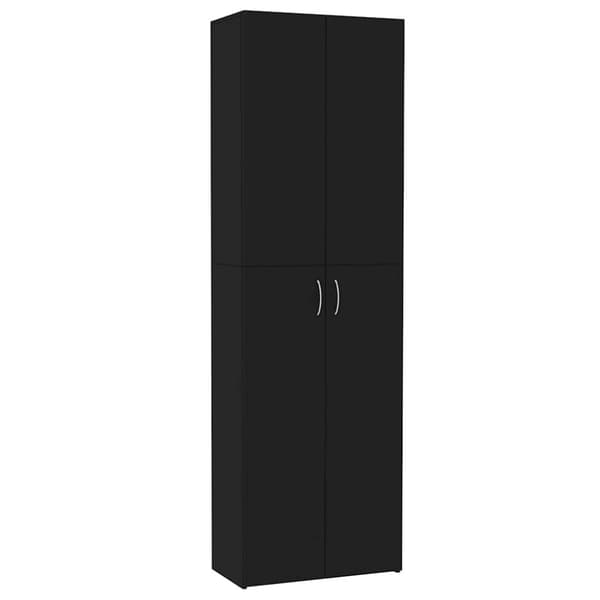 vidaXL kontorskab 60x32x190 cm konstrueret træ sort