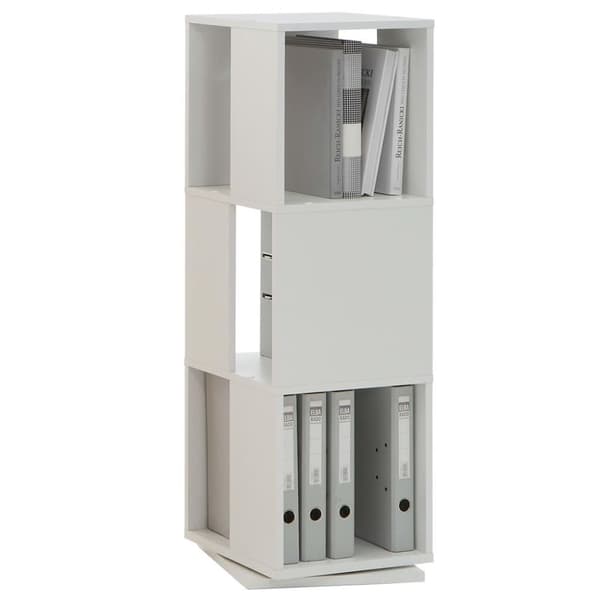 FMD Roterbart dokumentskåp öppet 34x34x108 cm vit