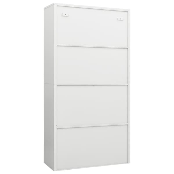 vidaXL skab med lås 90x40x180 cm stål hvid