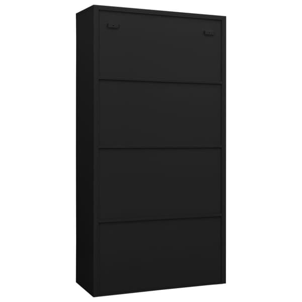 vidaXL Förvaringsskåp svart 90x40x180 cm stål