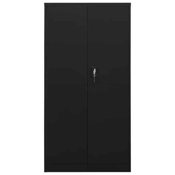 vidaXL Förvaringsskåp svart 90x40x180 cm stål
