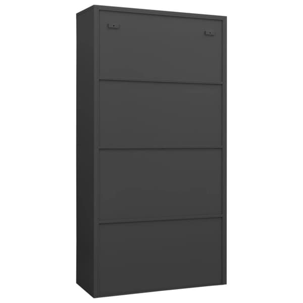 vidaXL skab med lås 90x40x180 cm stål antracitgrå