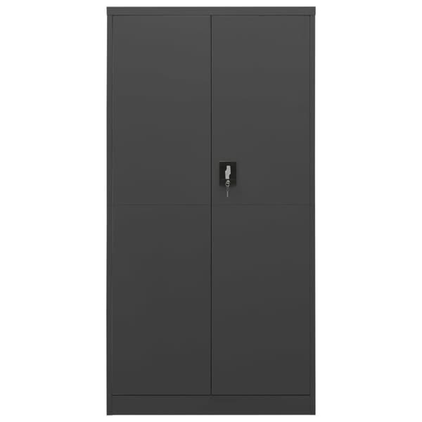 vidaXL skab med lås 90x40x180 cm stål antracitgrå