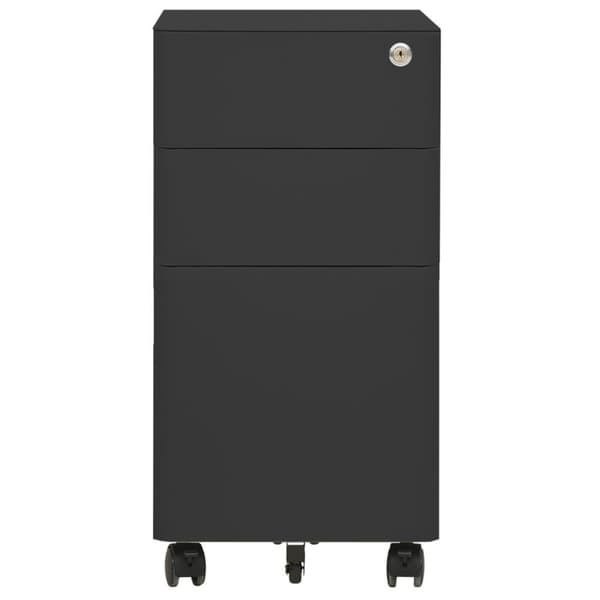 vidaXL Mobilt arkivskap antrasitt 30x45x59 cm stål