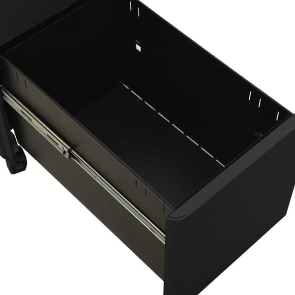 vidaXL Mobilt arkivskap antrasitt 30x45x59 cm stål