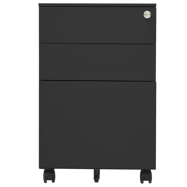 vidaXL Mobilt arkivskap antrasitt 39x45x60 cm stål