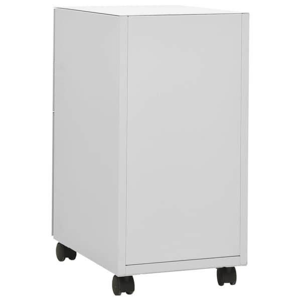 vidaXL Mobilt arkivskap lysegrå 30x45x59 cm stål